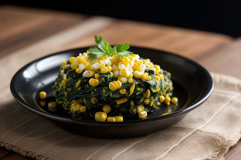 baked-spinach-with-corn